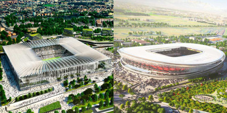 Dwie wizje wielkiego stadionu w Mediolanie