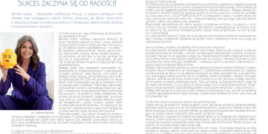 Monika Guzek: Sukces zaczyna się od radości!