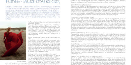 Katarzyna Simonowicz: Pustynia, miejsce które koi ciszą
